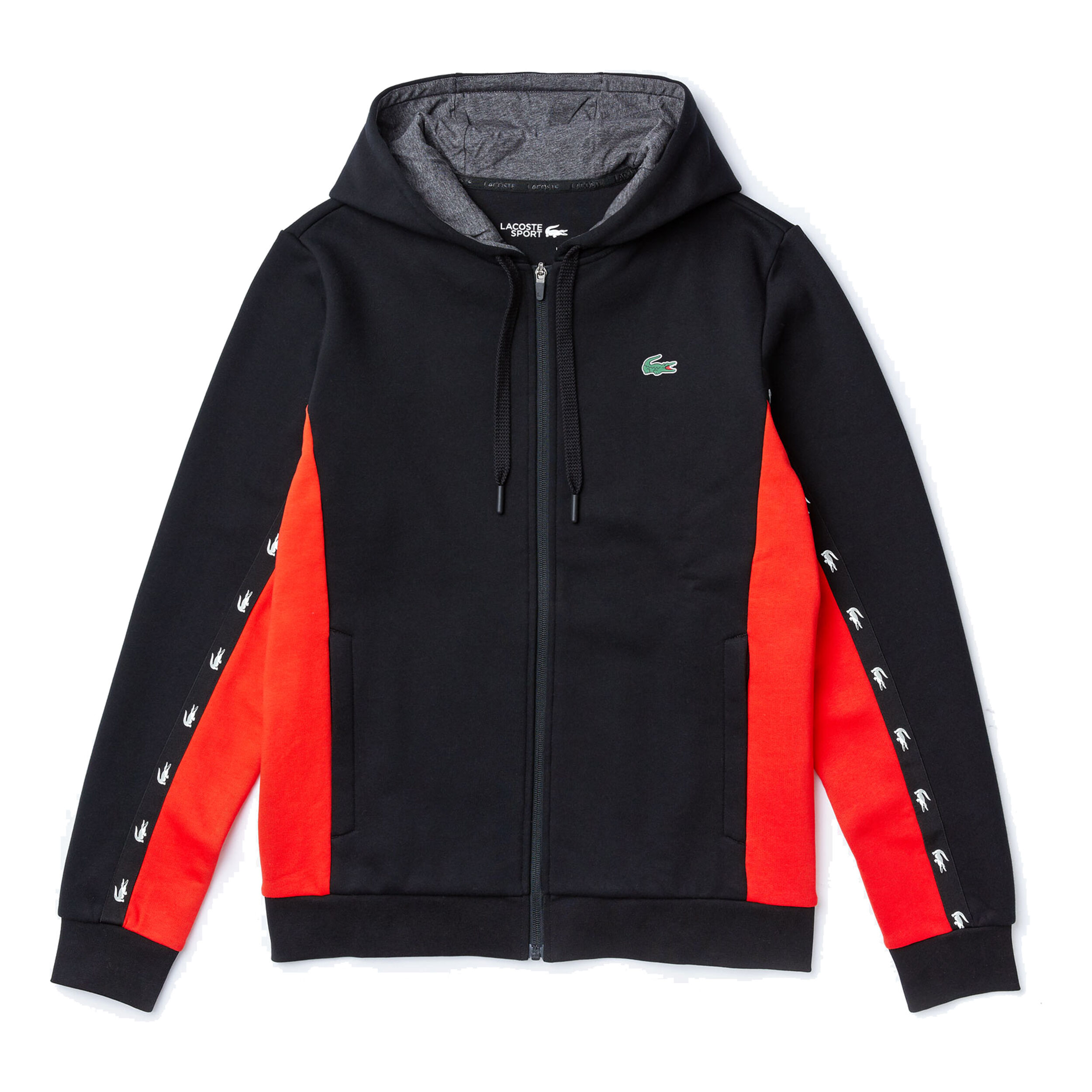 Lacoste jacke schwarz rot Clearance